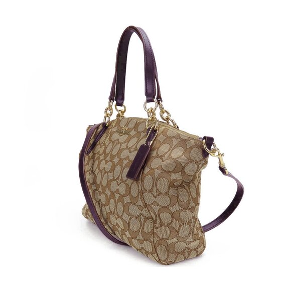 Coach - Coach Small Kelsey Satchel in Outline Signature - Picture 3 of 7